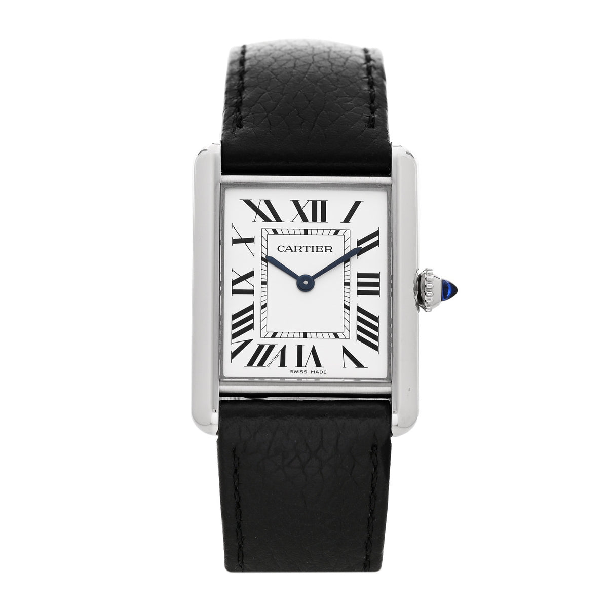 Stainless Steel Calfskin 25mm Must de Cartier Tank Quartz Watch