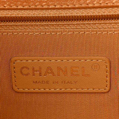 Chanel Metallic Calfskin Quilted New Medium Boy Flap Dark Gold 11 of 19