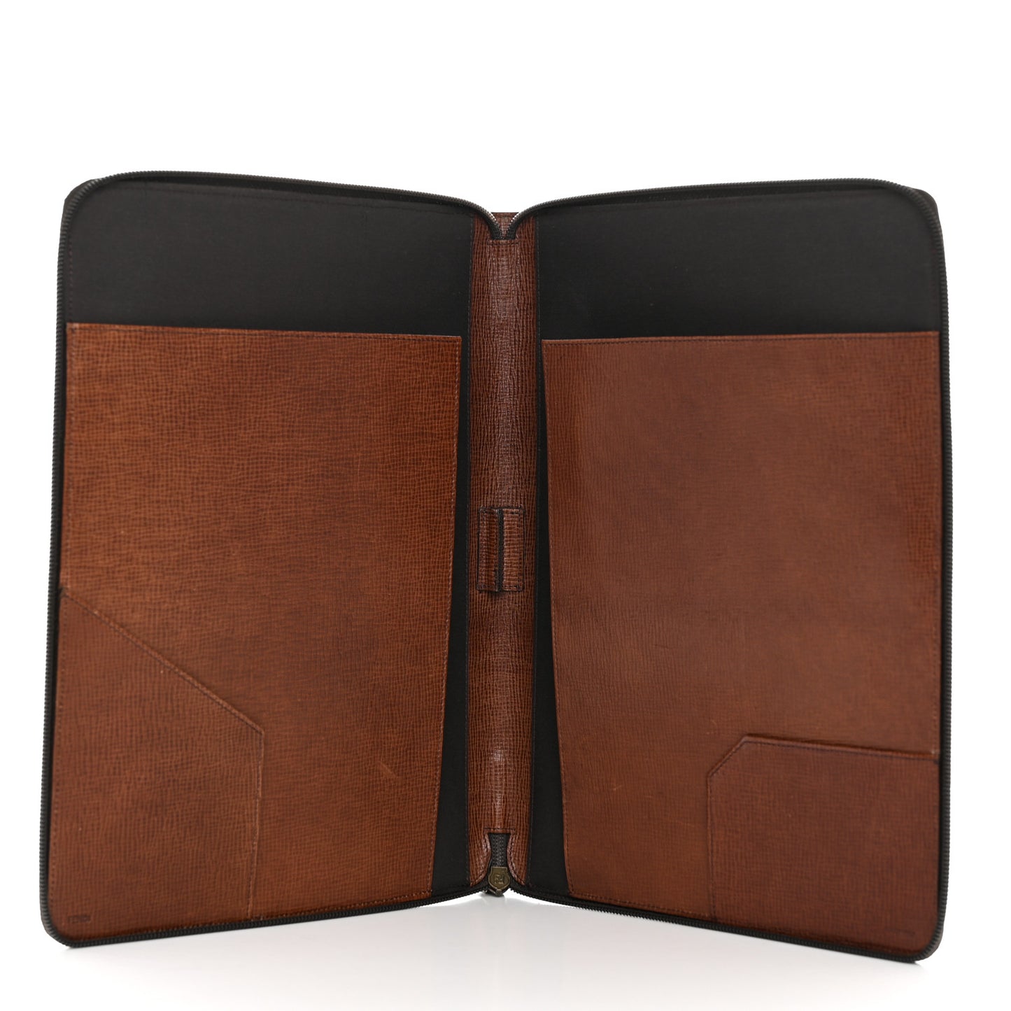 Zucca Spalmati Zip Around Document Holder Tobacco