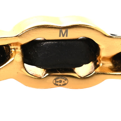 Chanel Lambskin Crystal CC Cuff Bracelet M Black Gold 8 of 8