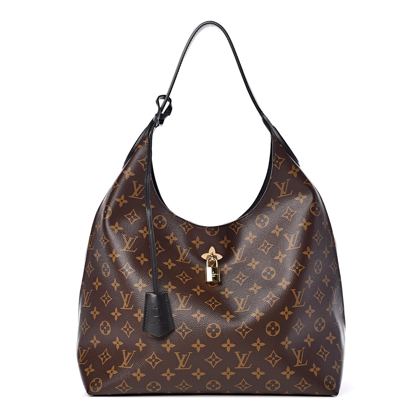 Monogram Flower Hobo Black