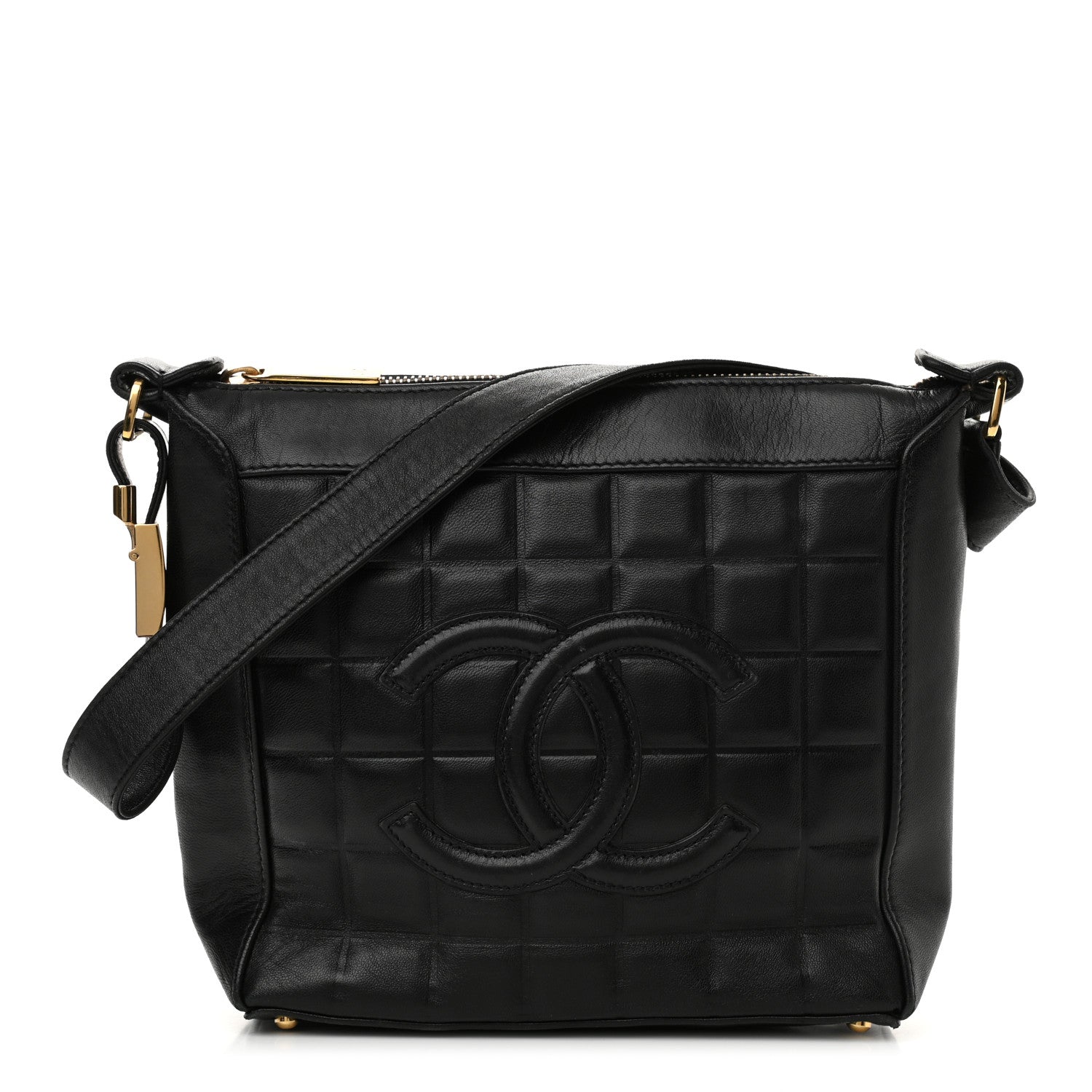 Chanel Lambskin Quilted Small Chocolate Bar Shoulder Bag Black 1 of 10