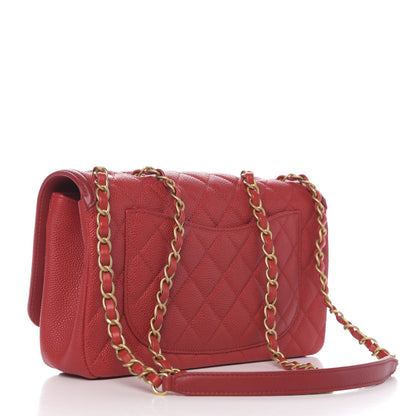 Chanel Caviar Quilted Medium CC Filigree Flap Red 2 of 9