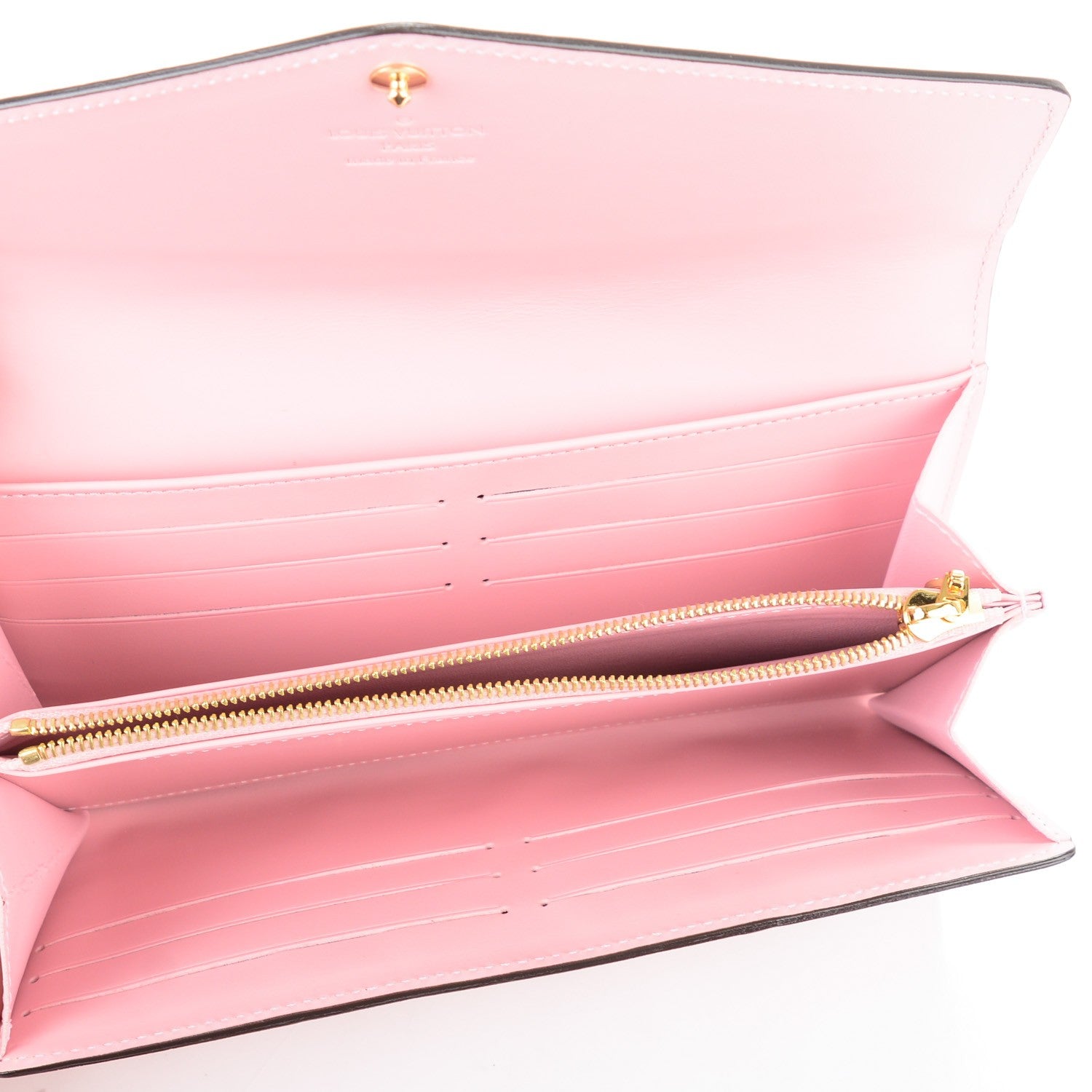 Louis Vuitton Vernis Sarah Wallet NM Rose Ballerine 5 of 7