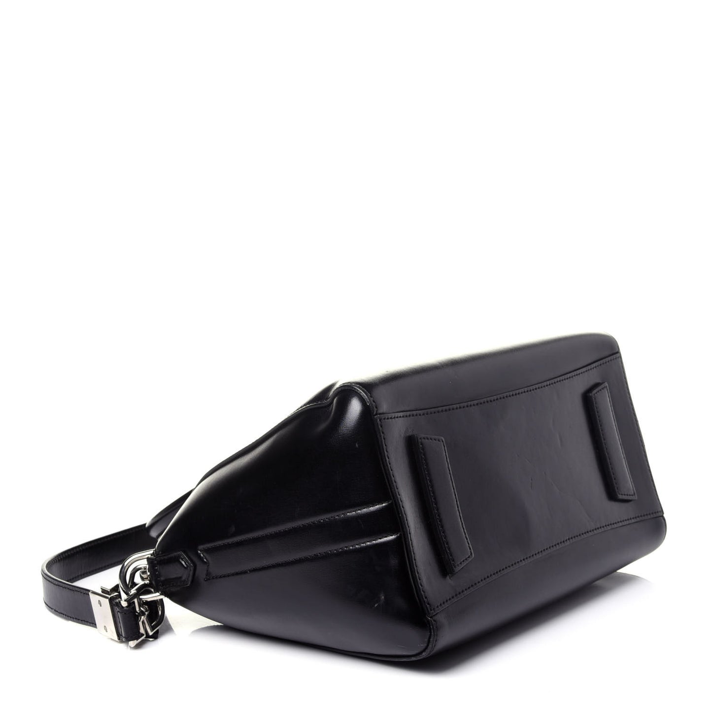 Shiny Lord Calfskin Small Antigona Black