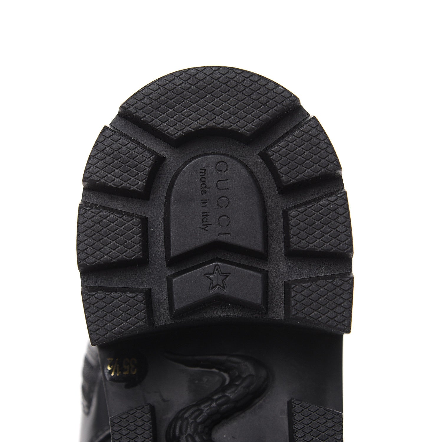 Gucci Magnum Calfskin Cirano Lux Web Lace Up Tall Combat Boots 35.5 Black Verde Hibiscus Red 6 of 8