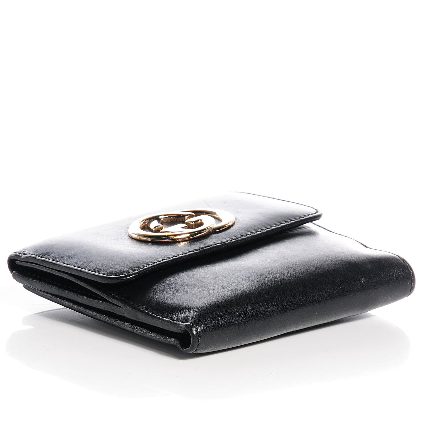 Calfskin Compact Britt Wallet Black