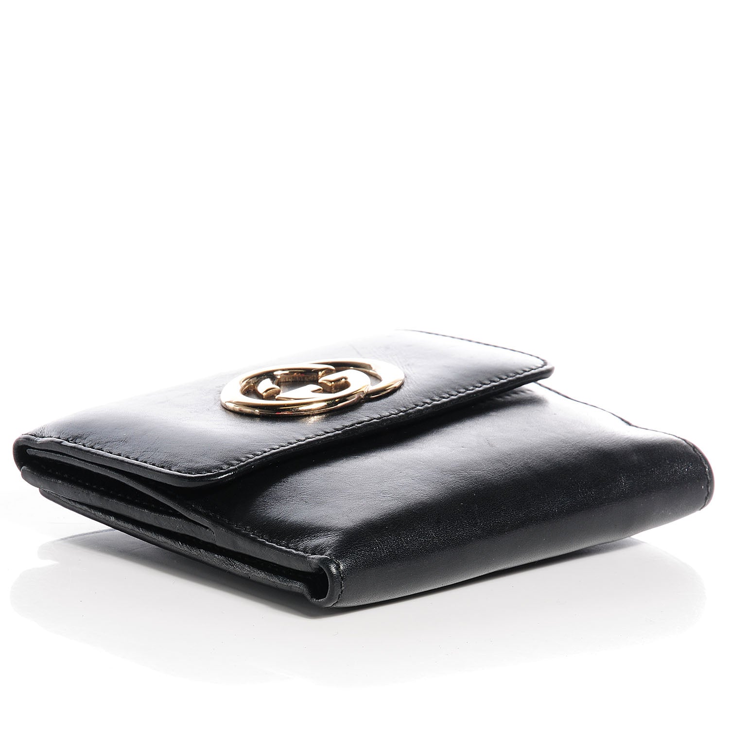 Gucci Calfskin Compact Britt Wallet Black 4 of 7