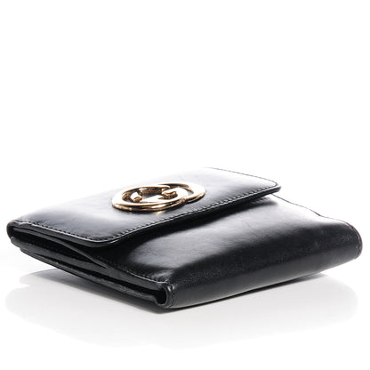 Gucci Calfskin Compact Britt Wallet Black 4 of 7