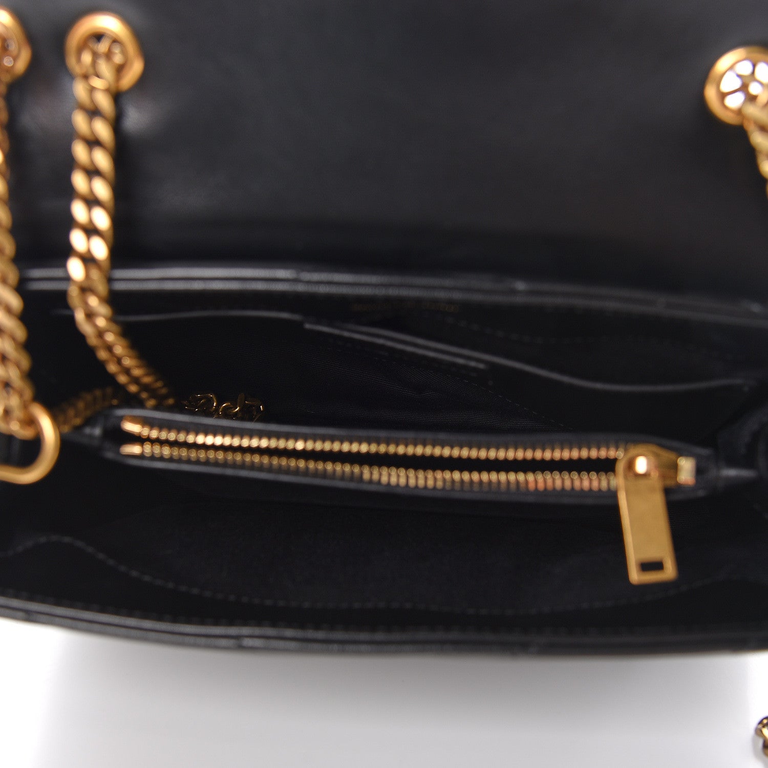 Saint Laurent Calfskin Y Quilted Monogram Small Loulou Chain Satchel Black 5 of 14
