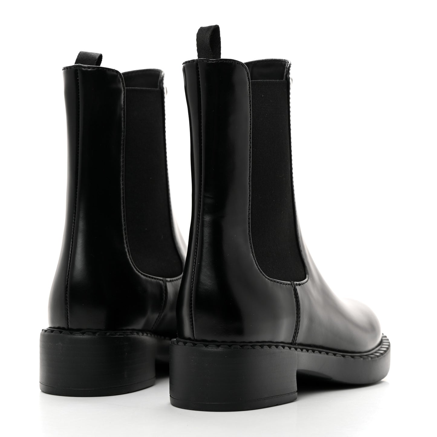 Spazzolato Metal Triangle Logo 50mm Chelsea Boots 36 Black