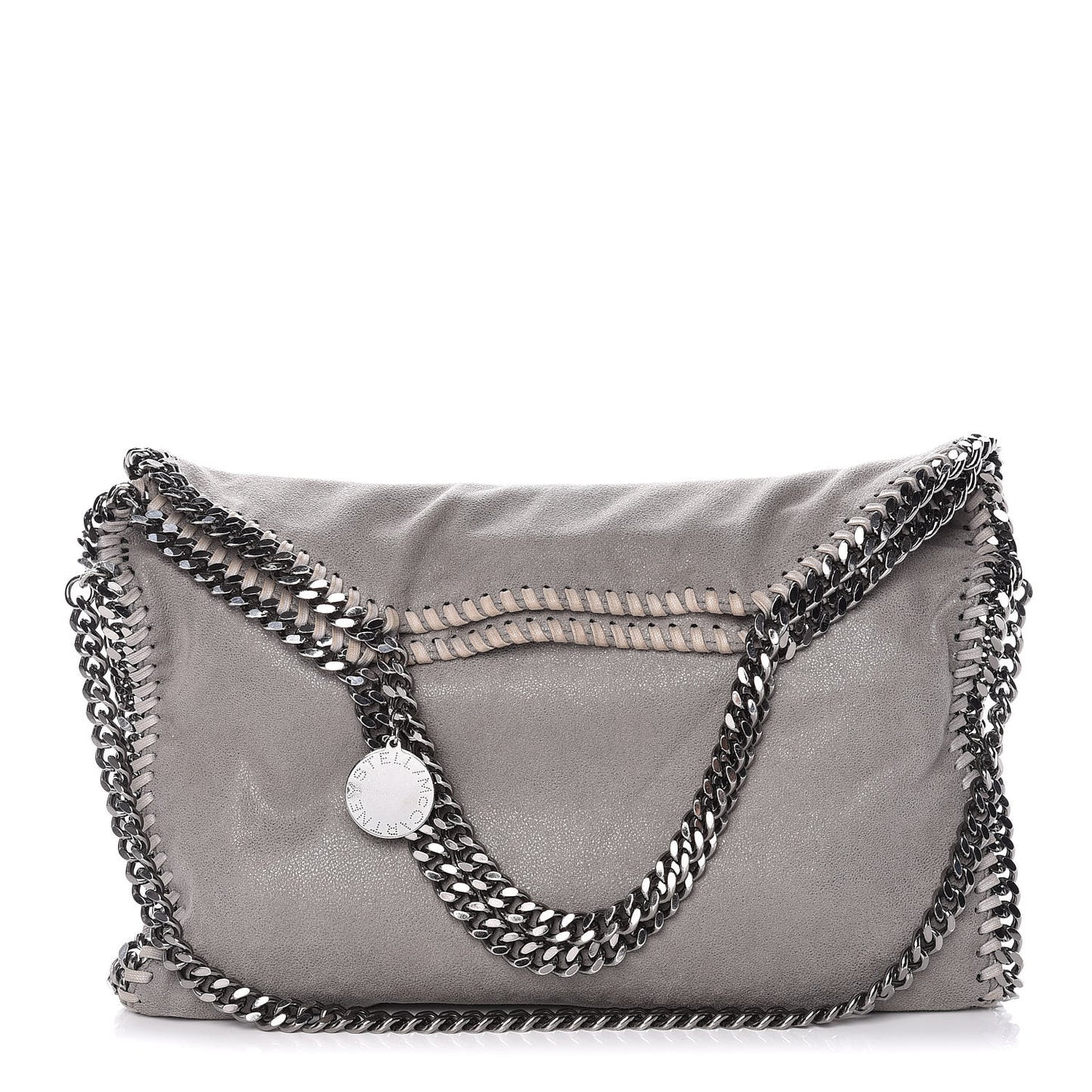 Shaggy Deer Falabella Fold Over Tote Grey