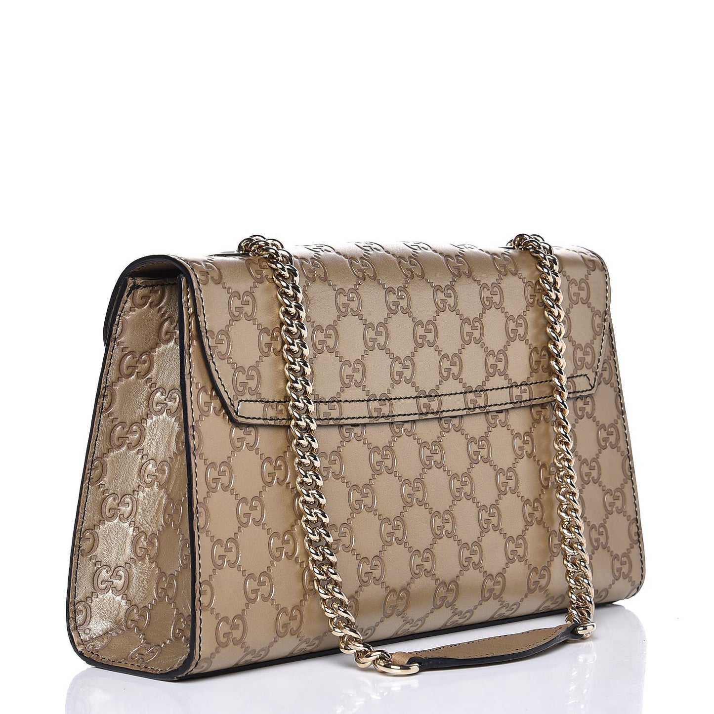 Guccissima Medium Emily Chain Shoulder Bag Gold