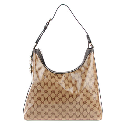 Gucci Crystal Monogram Hobo Dark Brown 1 of 8
