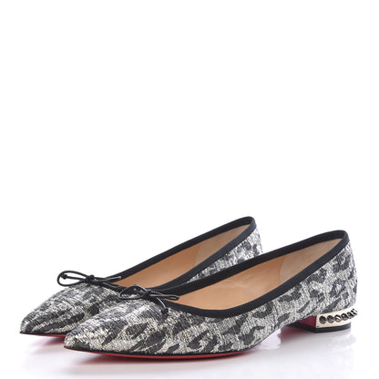 Christian Louboutin Lame Spiked Hall Flats 41.5 Courtisane Bronze 3 of 10