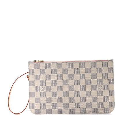 Louis Vuitton Damier Azur Neverfull MM GM Pochette Rose Ballerine 1 of 8