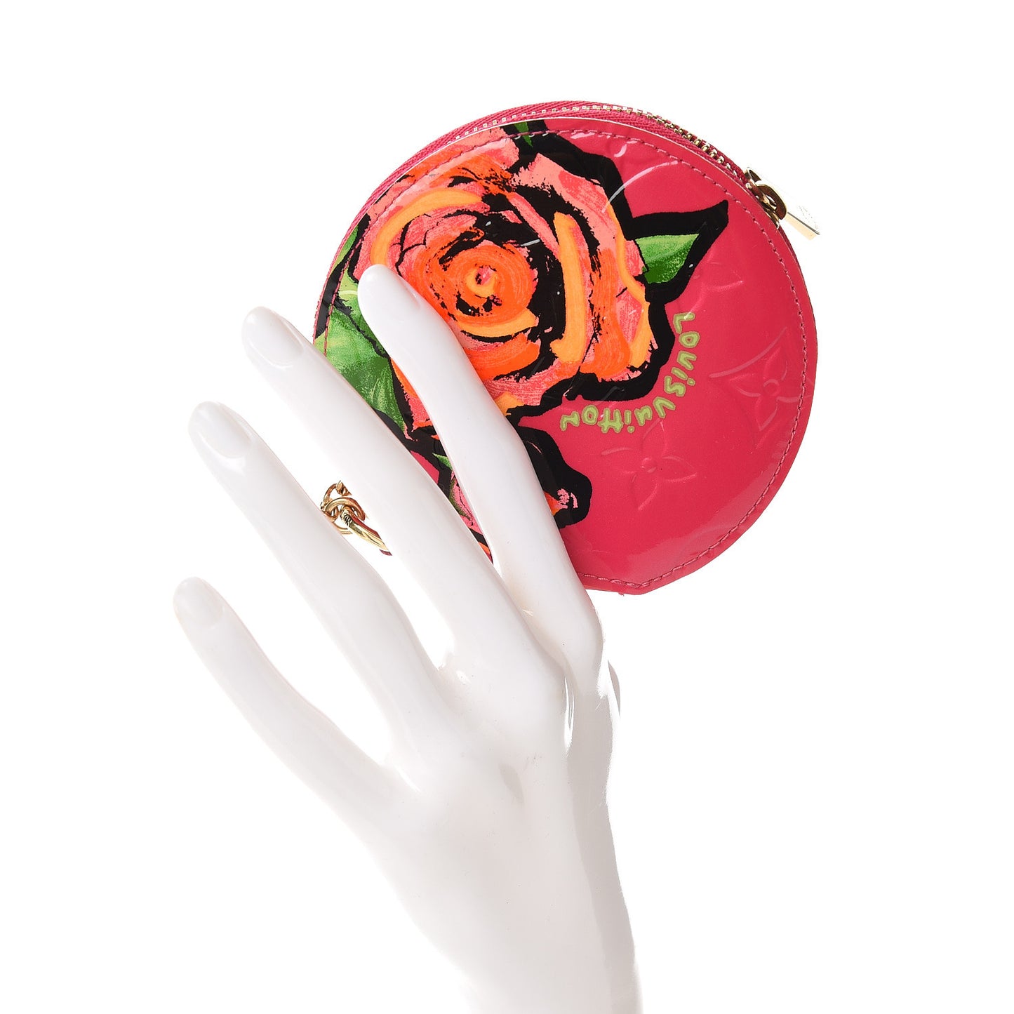 Vernis Roses Chapeau Coin Purse Rose Pop