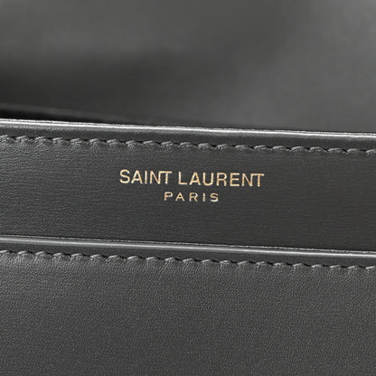 Saint Laurent Box Calfskin Monogram Medium Solferino Satchel Storm 6 of 7