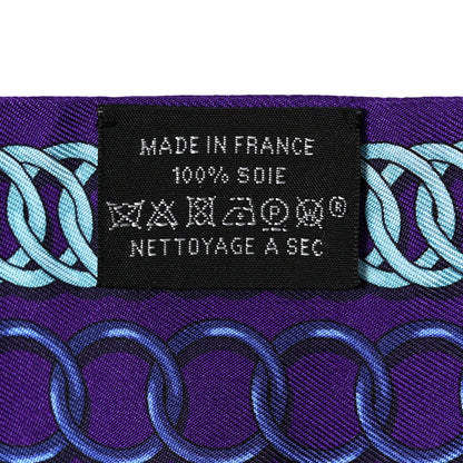 Hermes Silk Maillons Twilly Ultra Violet Cobalt 4 of 4