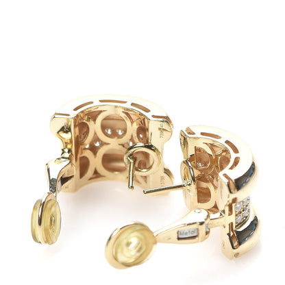 Chopard 18K Yellow Gold Diamond La Strada Earrings 3 of 7