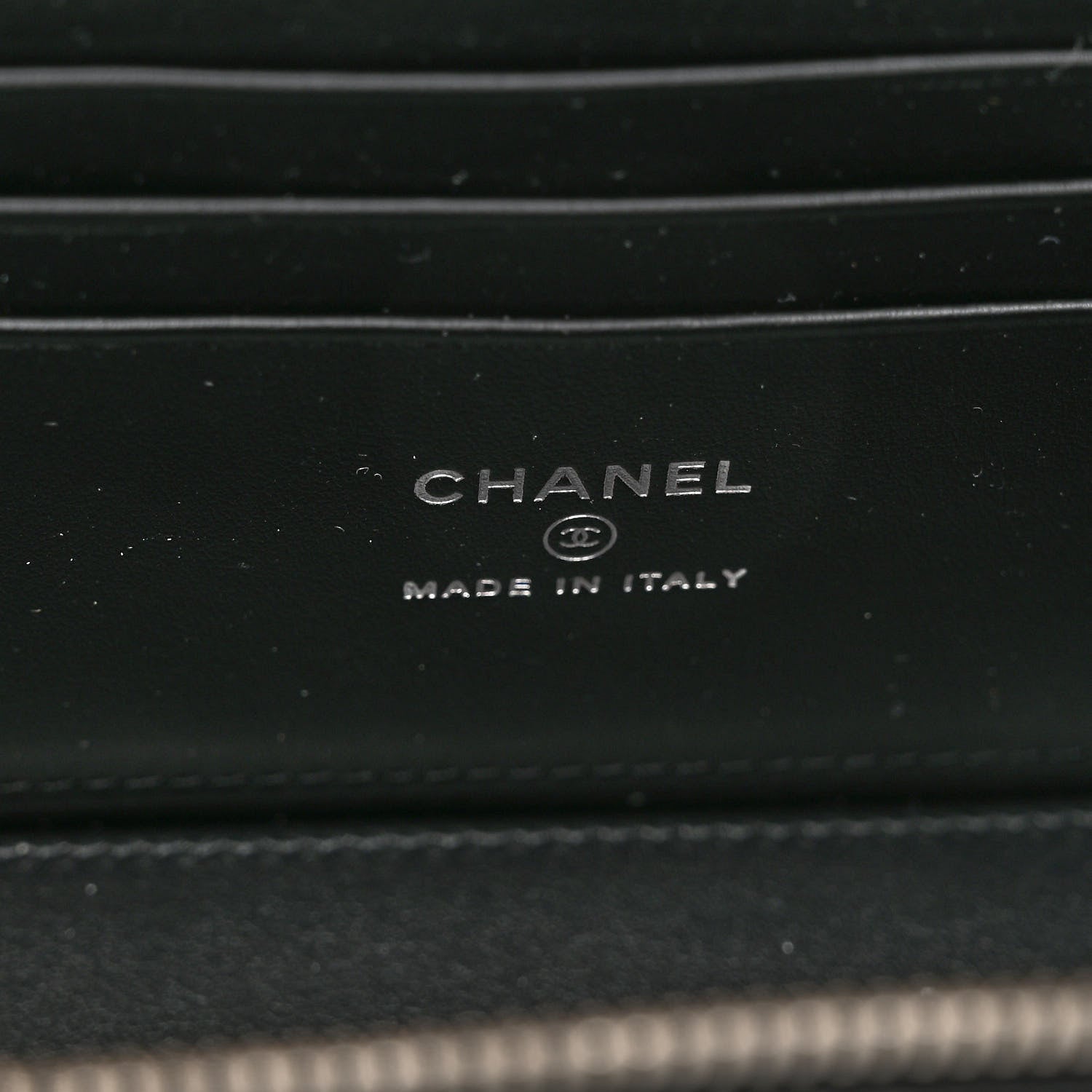 Chanel Shiny Crumpled Calfskin Crystal Quilted Precious Handle Vanity Case With Chain Black 6 of 11
