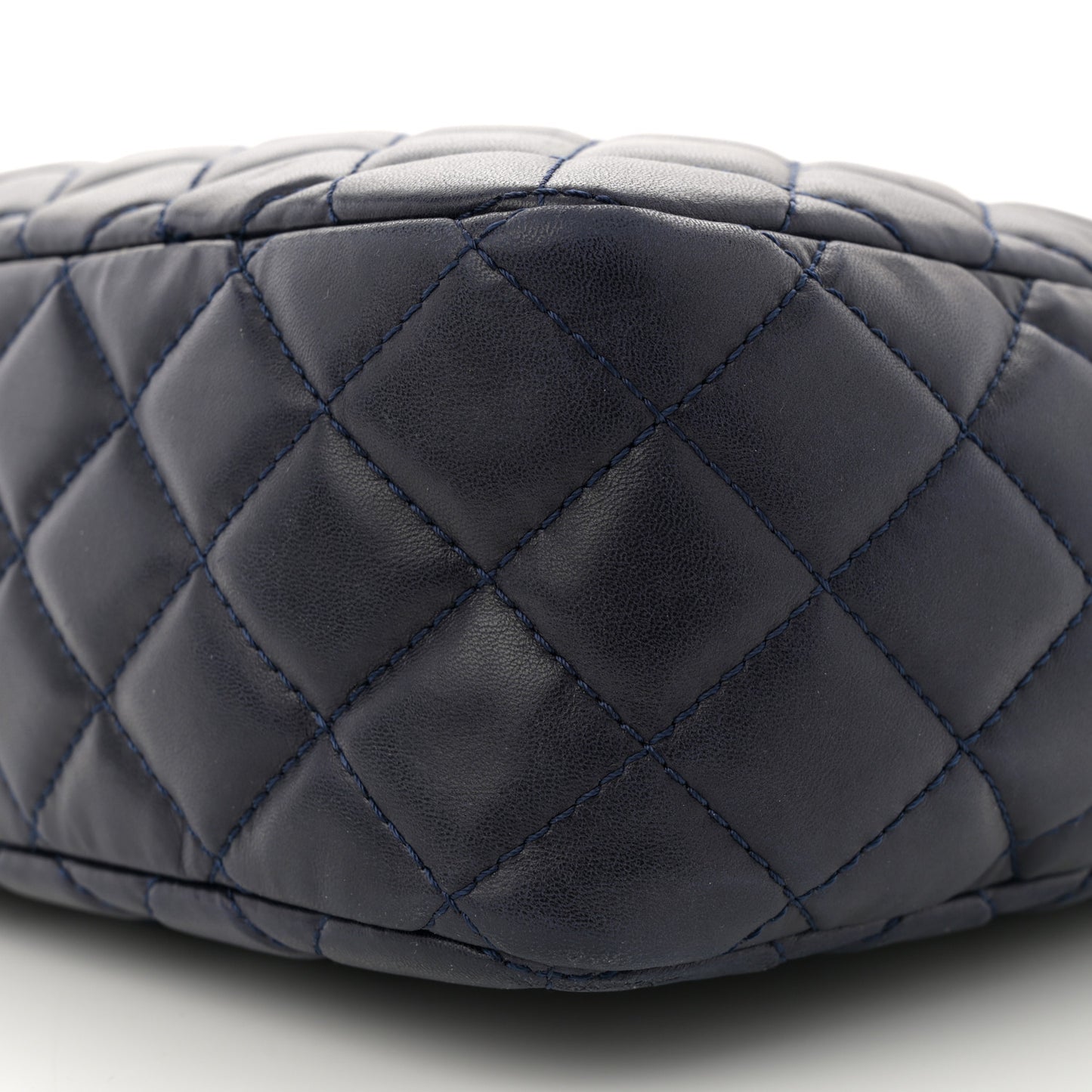 Lambskin Quilted Large Camera Case Navy Blue Navy Blue