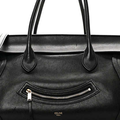 Celine Supple Shiny Lambskin Medium Smiling New Luggage Black 7 of 10