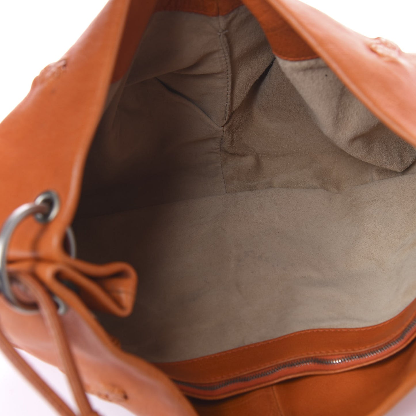 Nappa Intrecciato Aquilone Fortune Cookie Hobo Orange
