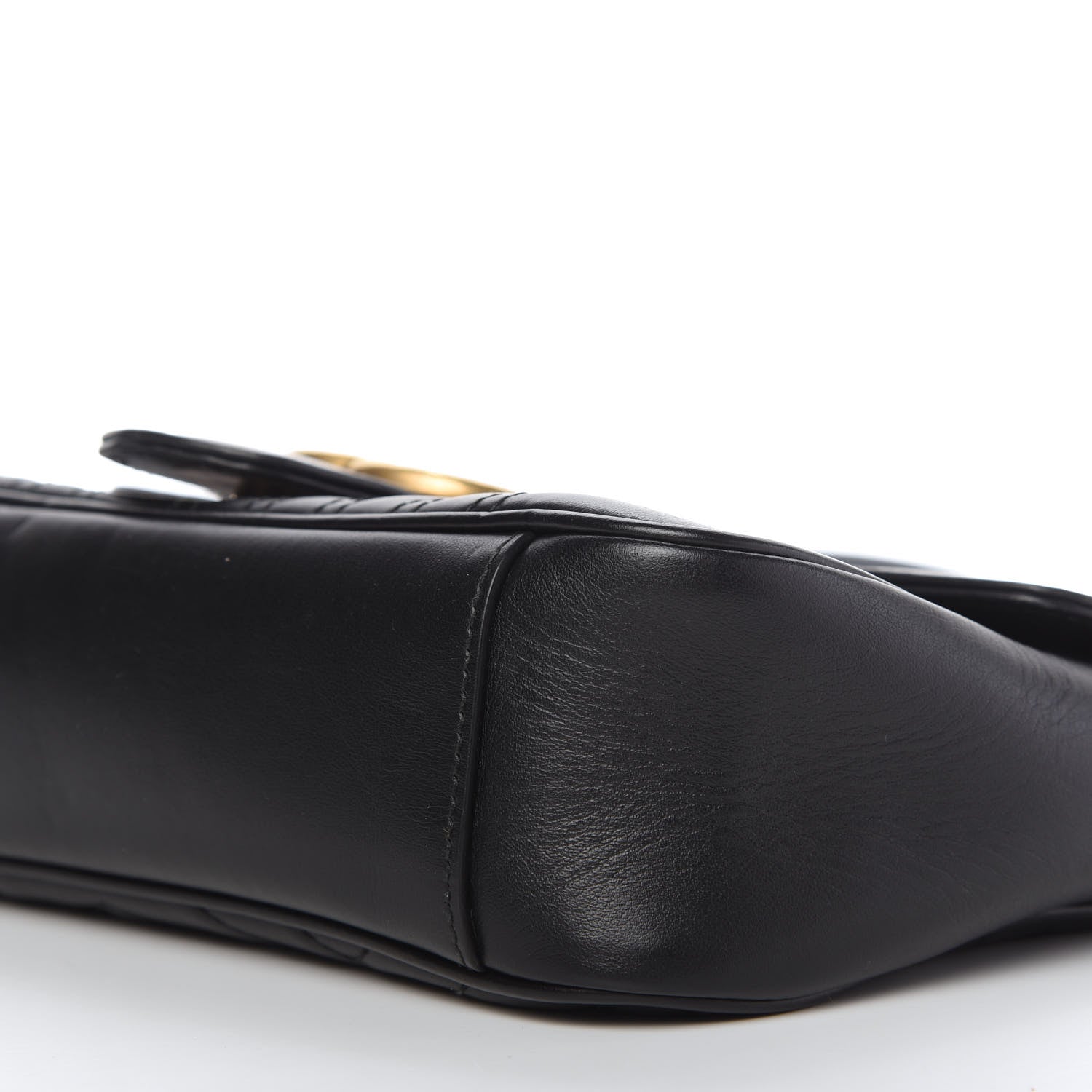 Gucci Calfskin Matelasse Small GG Marmont Shoulder Bag Black 7 of 10