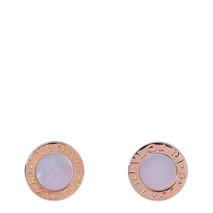 Bulgari 18K Rose Gold Mother of Pearl BVLGARI BVLGARI Stud Earrings 1 of 5