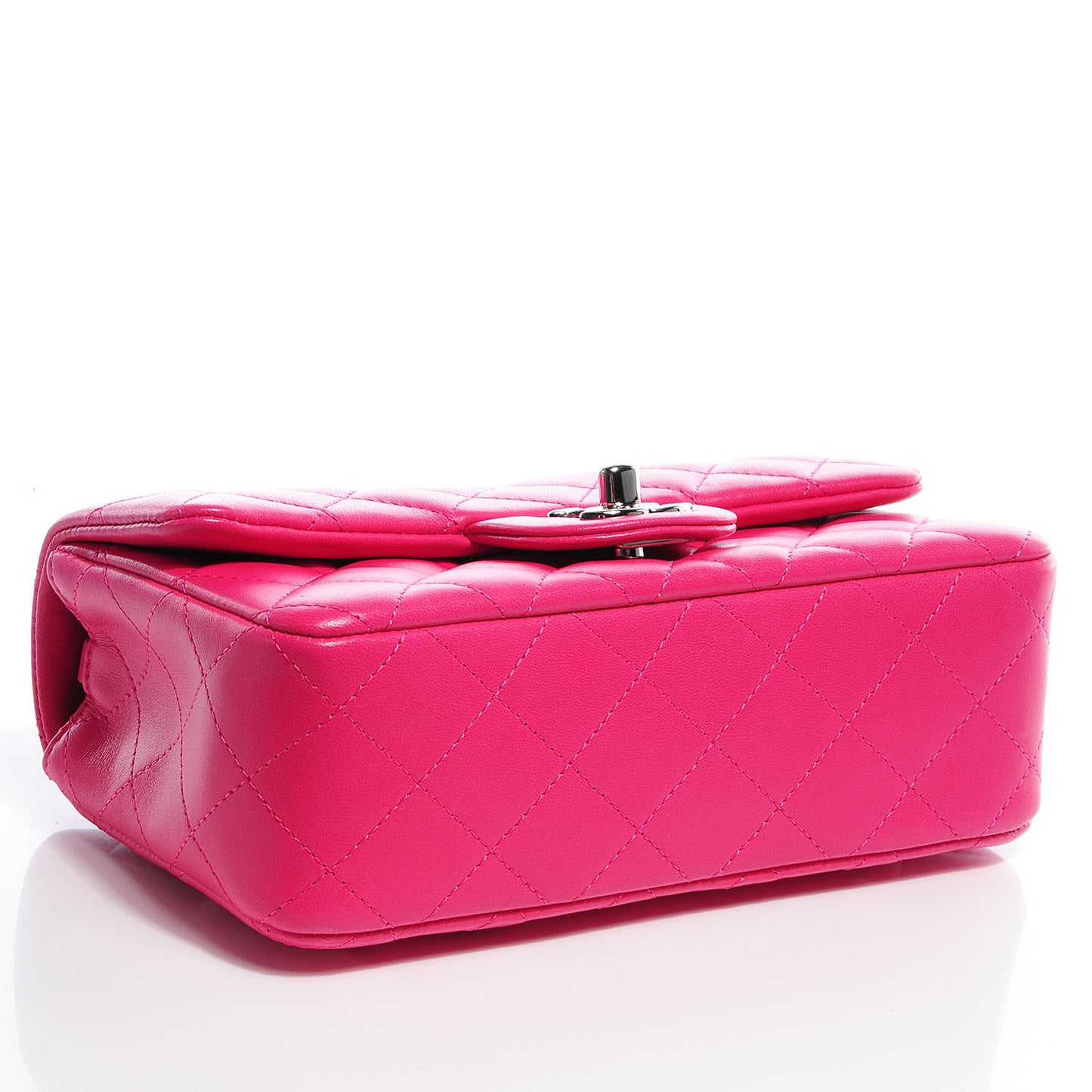 Lambskin Quilted Mini Flap Dark Pink