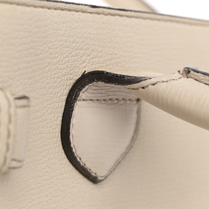 Burberry Derby Calfskin House Check Medium Banner Tote Limestone 11 of 18