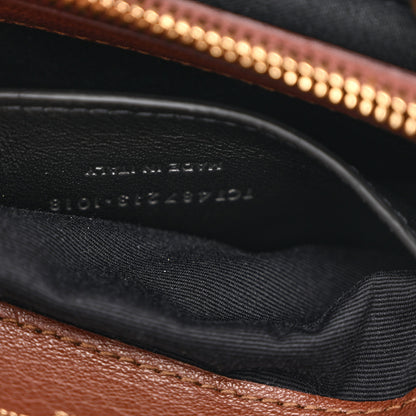 Saint Laurent Sheepskin Matelasse Chevron Monogram Medium College Bag Brick 8 of 12