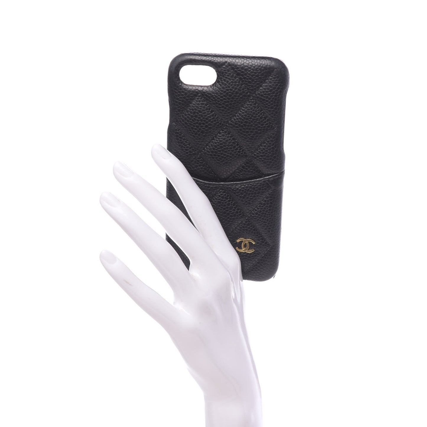 Caviar Quilted iPhone 7/8 Coco Tech Case Black