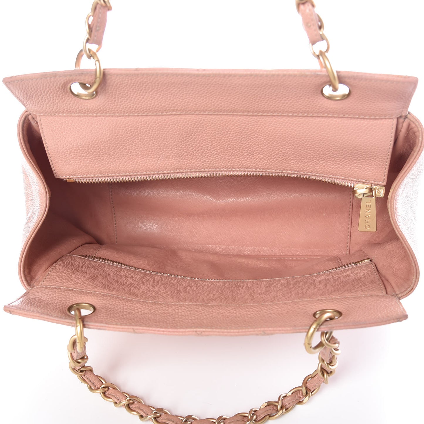 Caviar Quilted Petit Timeless Shopping Tote PTT Pink