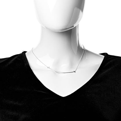 Tiffany Sterling Silver Large T Smile Pendant Necklace 2 of 5