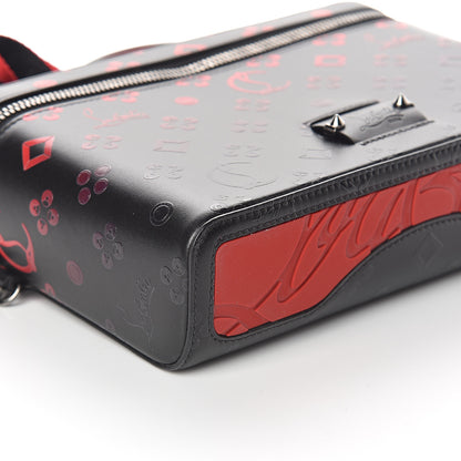 Christian Louboutin Calfskin Degrade Loubinthesky Kypipouch Messenger Bag Black Red 7 of 8