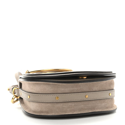 Chloe Calfskin Suede Small Nile Bracelet Bag Motty Grey 4 of 11