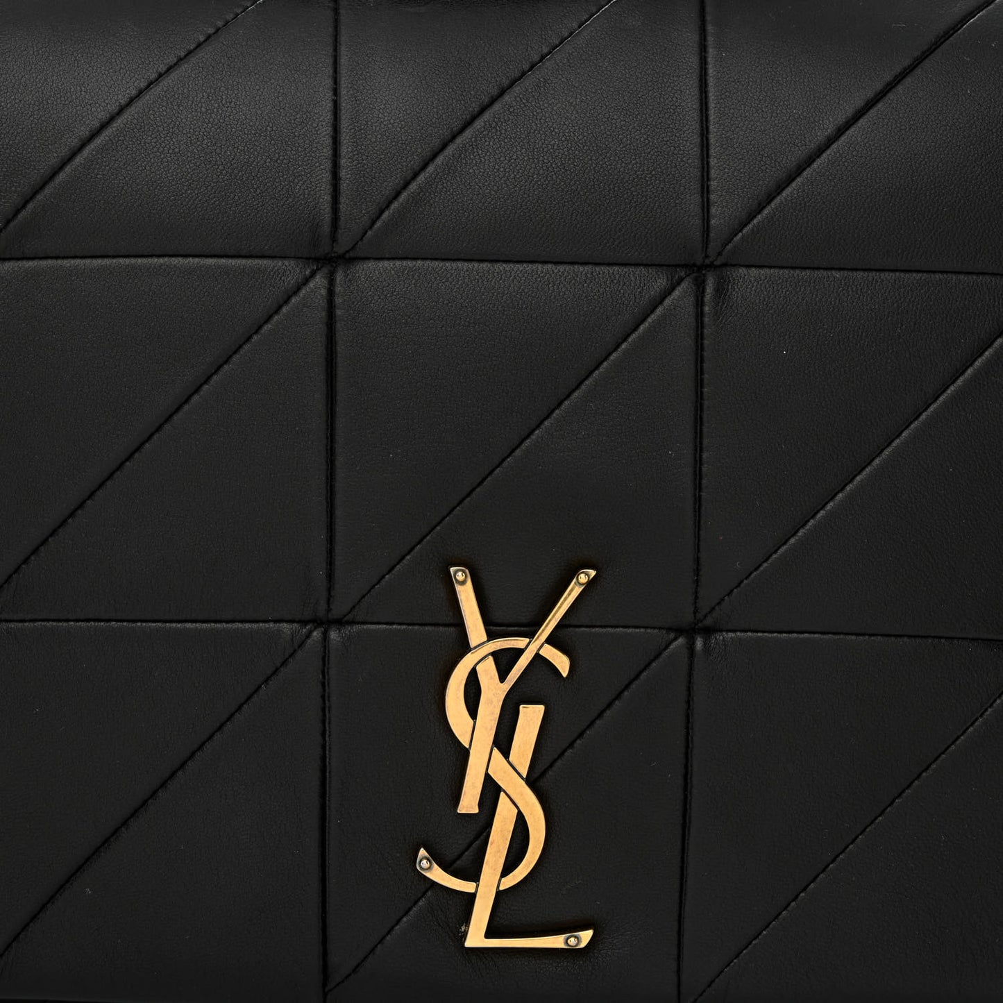 Lambskin Patchwork Monogram Large Jamie Black