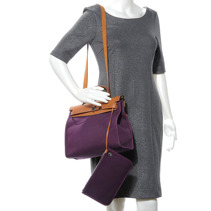 Hermes Toile Herbag Zip PM Cassis Fauve 2 of 9