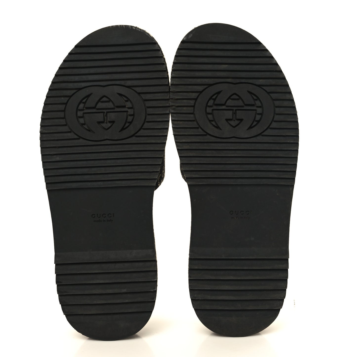 Jacquard Black Denim GG Monogram Angelina Platform 55mm Slide Sandals 40 Black Ivory