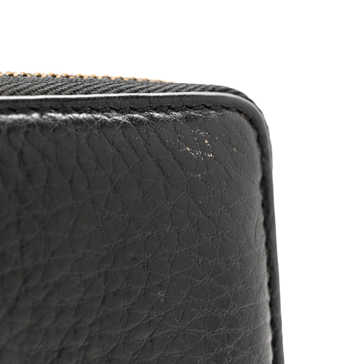 Gucci Pebbled Calfskin Soho Zip Around Wallet Black 4 of 8