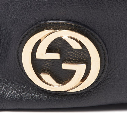 Gucci Dollar Calfskin Interlocking G Tote Black 6 of 8