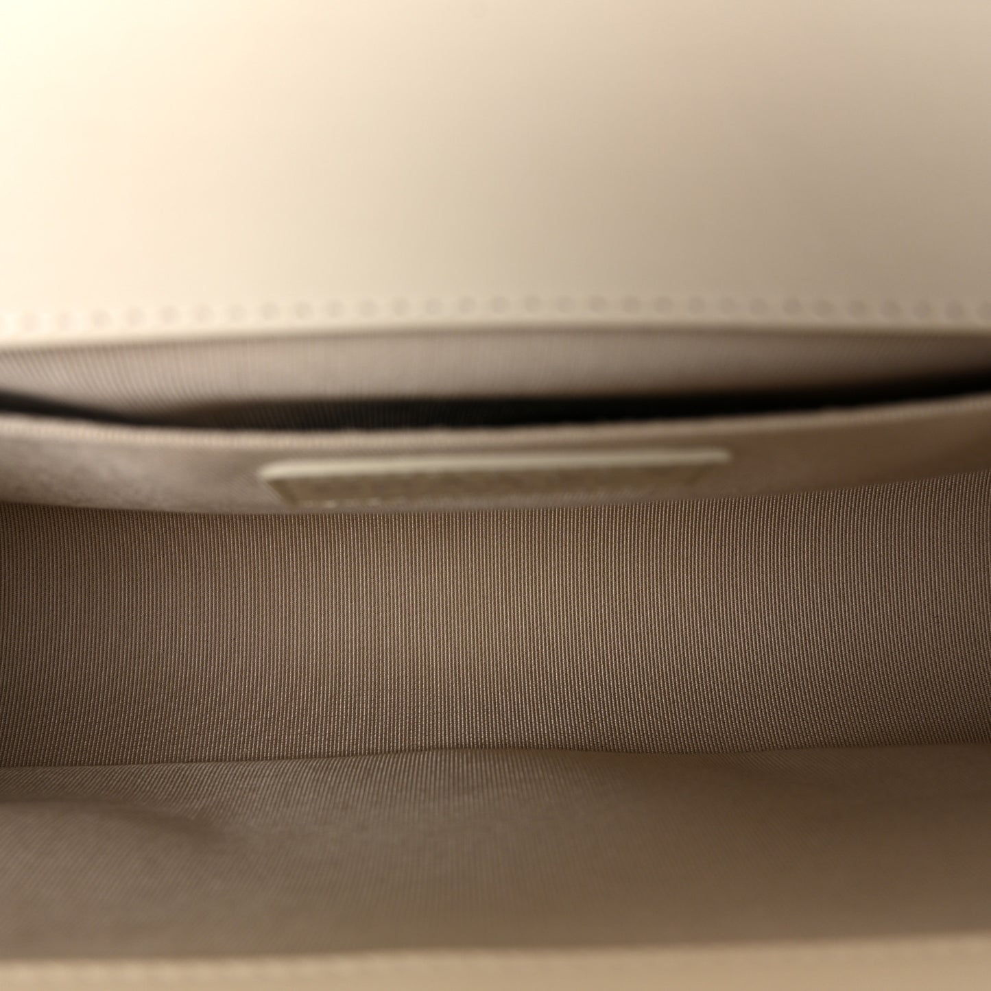 Lambskin Perforated Medium Boy Flap White