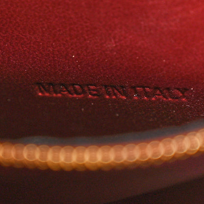Balenciaga Shiny Calfskin Crocodile Embossed Small Hourglass Top Handle Bag Dark Red 7 of 12