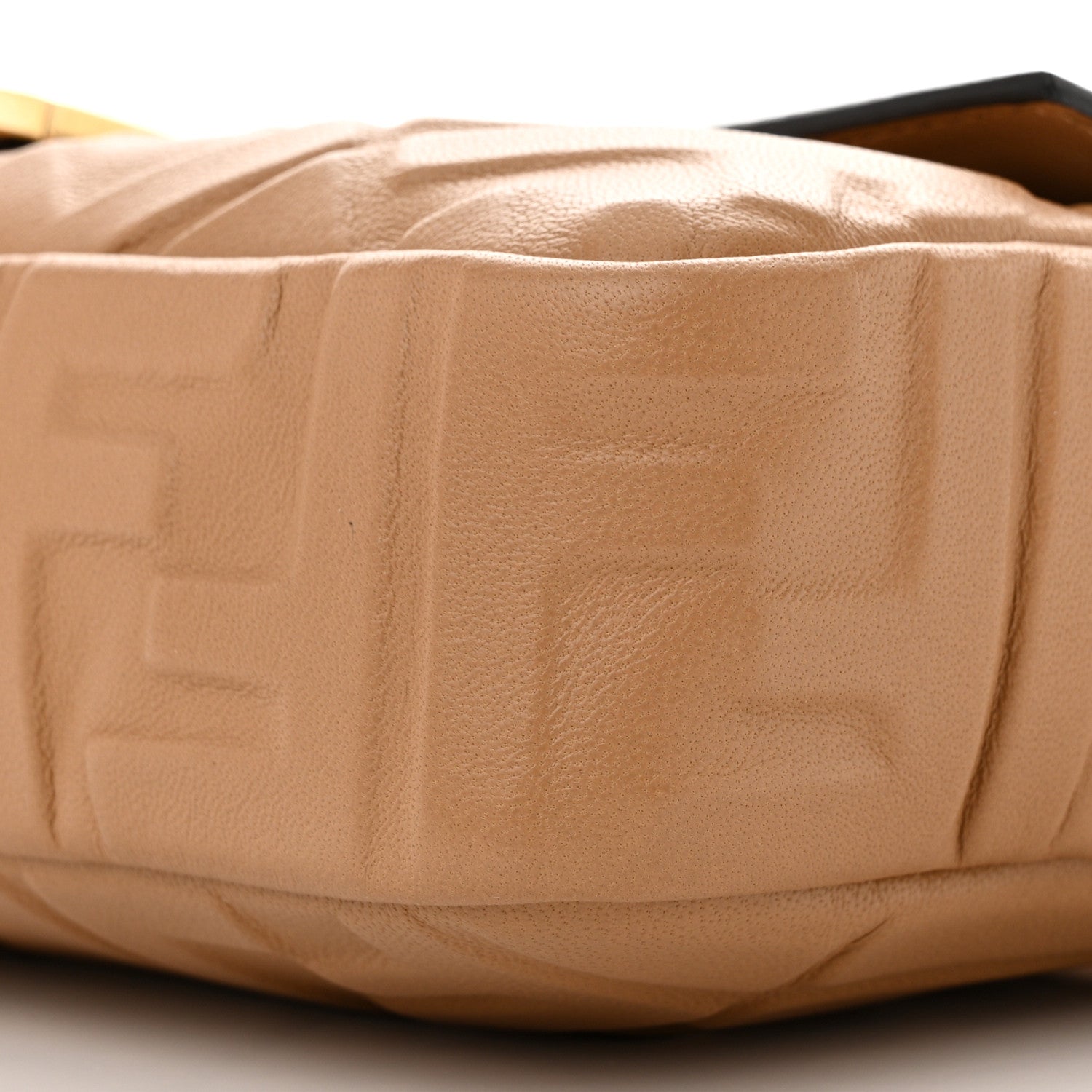 Fendi Nappa FF 1974 Embossed Baguette Miele Scuro 10 of 11