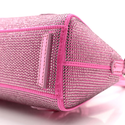 Givenchy Lambskin Satin Strass Mini Antigona Stretch Neon Pink 9 of 9