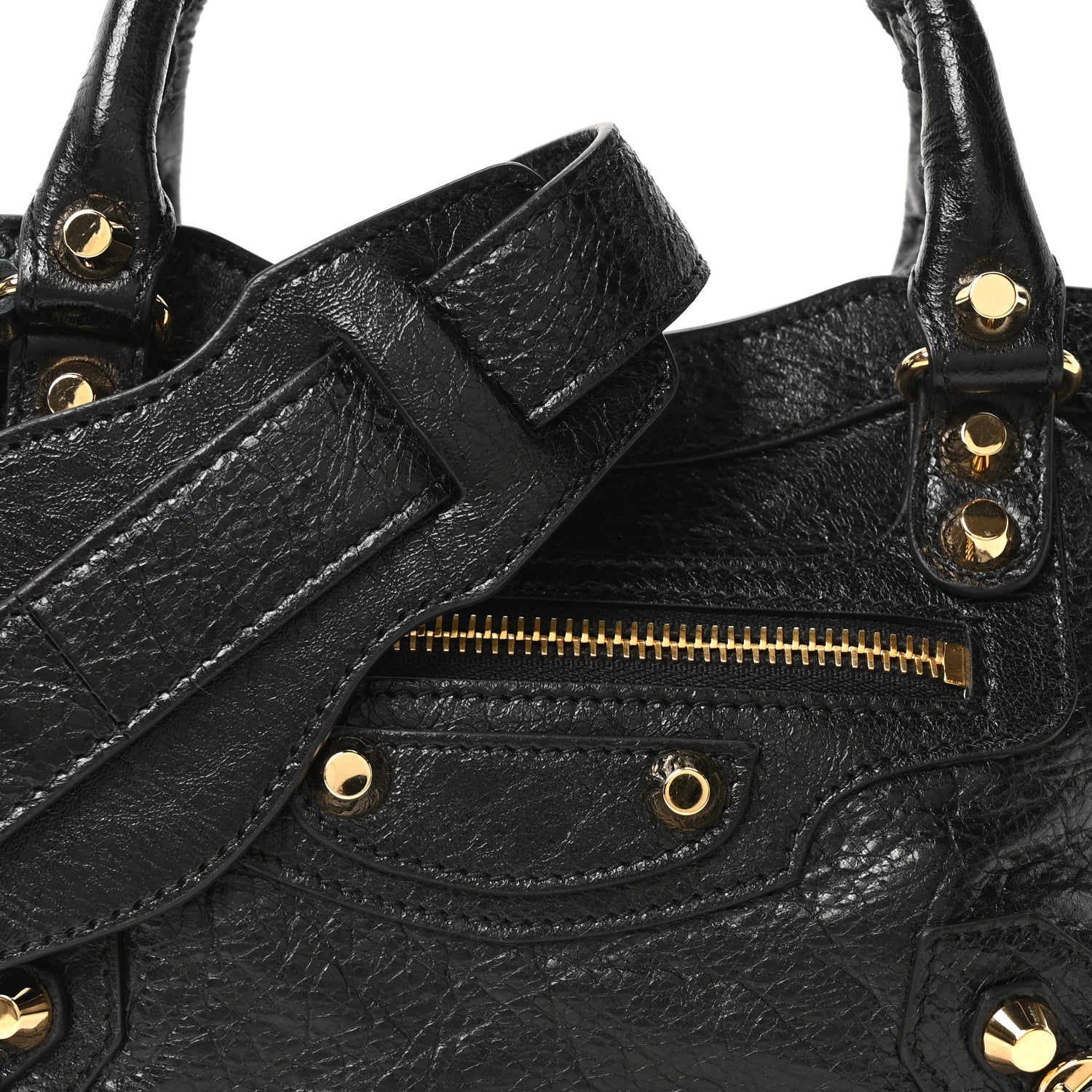 Balenciaga Agneau Classic Gold Hardware Mini City Black 9 of 11
