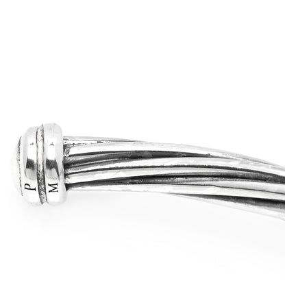David Yurman Sterling Silver 14K Yellow Gold DY Whispers I Love You Bracelet 4 of 6