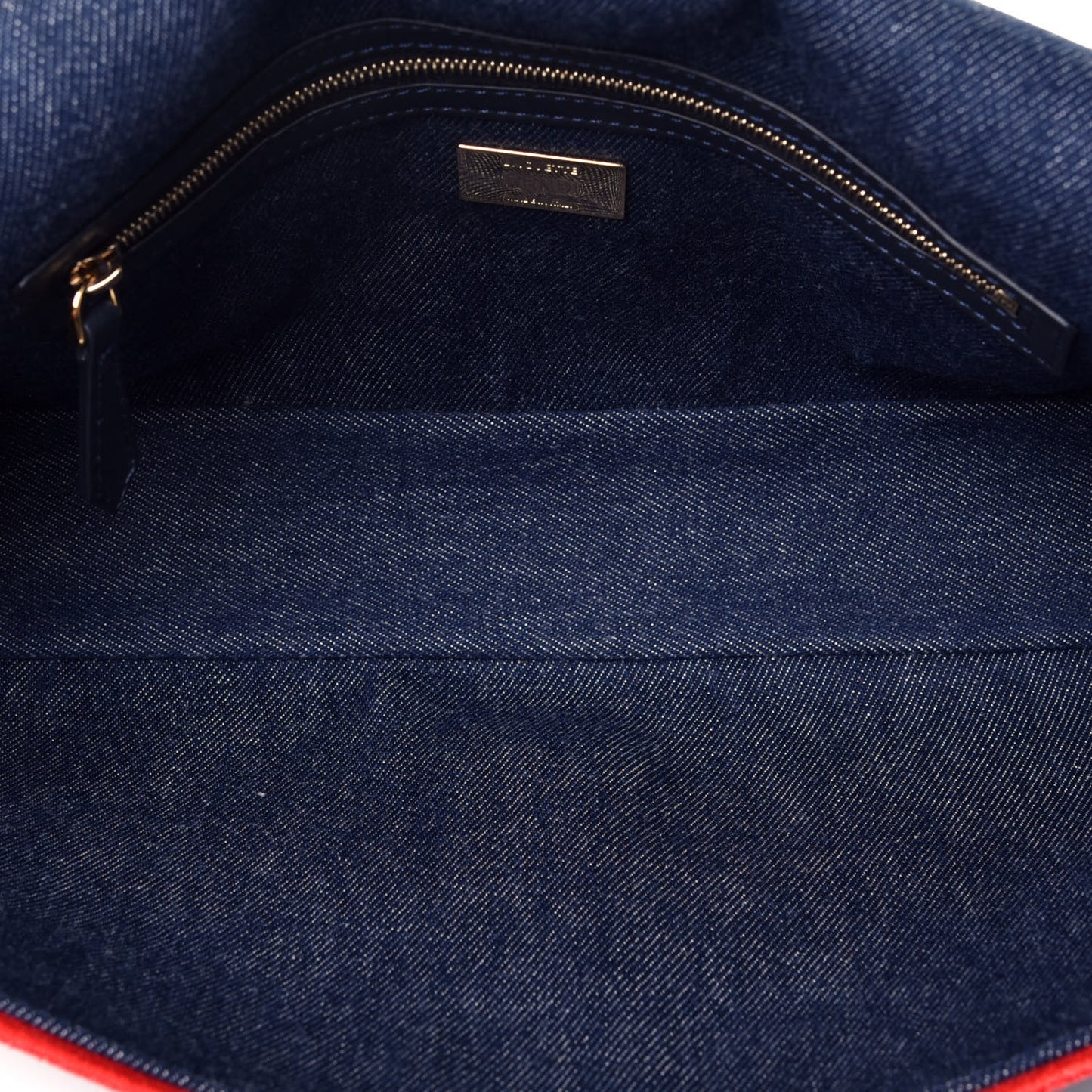 Denim Large Baguette Blue Rosso